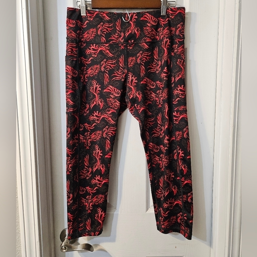 Constantly Varied Gear Black and Red Crop Legging
